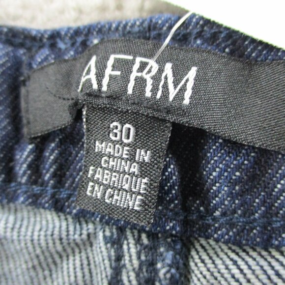 AFRM AJAX Barrel Jeans Womens 30 Blue Denim Wide Leg Dark Wash NWT NEW - Picture 11 of 13